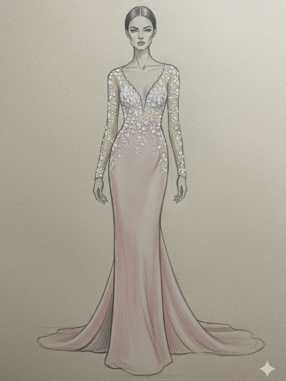 ชุดเจ้าสาวรุ่น The Rose Mermaid